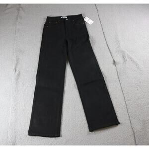 New Re/Done Womens 25 Black Jeans 70s Ultra High Rise Stove Pipe